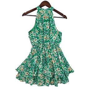 Sienna Sky | Dresses | Sienna Sky Green Floral Spring Dress | Poshmark